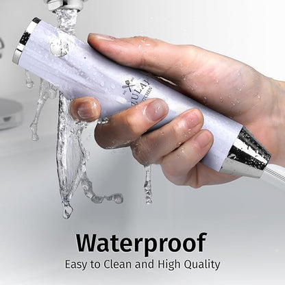 Zulay Kitchen Rechargeable Milk Frother Handheld Lux - Powerful 2-Speed Motor, Waterproof, 2000mAh Battery - Drink Mixer for Latte, Cappuccino, Matcha & Protein Powder - White Marble - Image 6