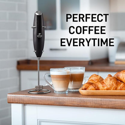 Zulay Kitchen Whisk Milk Frother with 4 Duracell Batteries - Powerful Handheld Foam Maker for Coffee, Lattes, Matcha, Hot Chocolate & Cappuccinos - Whip Creamy Froth in Seconds - Image 6