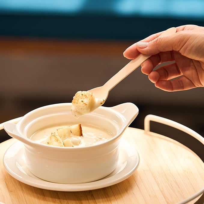 Wooden Spoons 300 Pieces | Natural Birch Wood Disposable Spoons | Biodegradable, Smooth & Durable for Parties, Coffee Shops, and Everyday Meals - Image 4