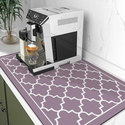 WISELIFE Dish Drying Mat Super Absorbent Drying Mat Large Dish Drying Mats for Kitchen Counter Easy Clean Dish Mat Kitchen Drying Mat16"x 24" Stylish Purple - Image 2