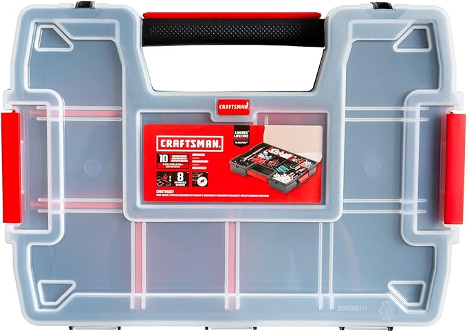 CRAFTSMAN Storage Organizer, Small Parts Organizer, 3-Packs with 10-Compartments, Lid Includes Secure Latch (CMST60964M) - Image 2