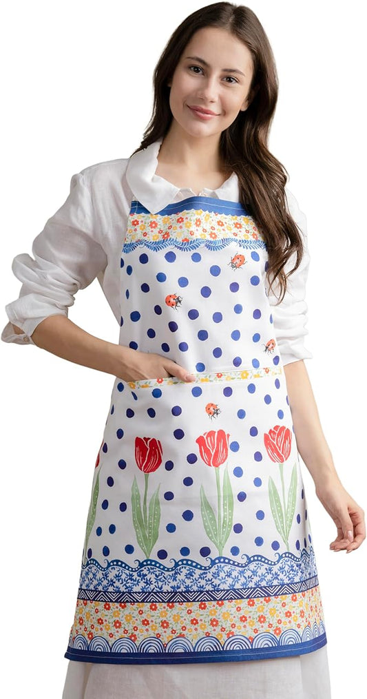 Maison d' Hermine 100% Cotton Apron for women with Pocket Kitchen Chef Apron for Men Cooking Mothers Day Gifts by MaisondHermine