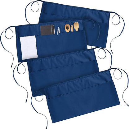 Utopia Wear 4 Pack Server Aprons with 3 Pockets, Waiter and Waitress Waist Aprons for Women with Pockets, Men Short Aprons - Image 5