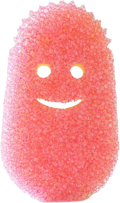 Scrub Daddy Dish Wand Scrubbing Brush Replacement Heads, Soap Dispensing Brushes, Texture Changing Washing Up Sponges, Detachable Dish Daddy Head Sponge Refills, Pink 2 Pack - Image 5