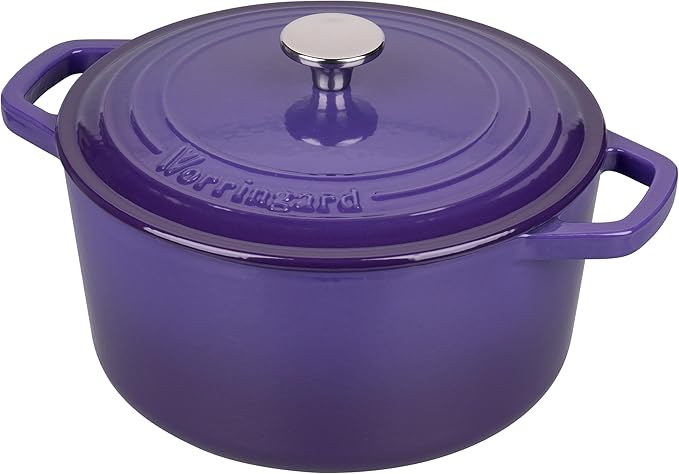 VORRINGARD Enameled Cast Iron Dutch Oven Pot with Lid, for Bread Baking, Round Bread Oven- include Sourdough Bread Baking Supplies Set, 4.5QT, Purple - Image 7