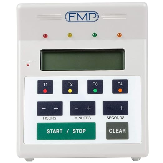 FMP Digital 4 Channel Commercial Kitchen Countdown Timer, Water Resistant, 7-inch Height, White - Image 2