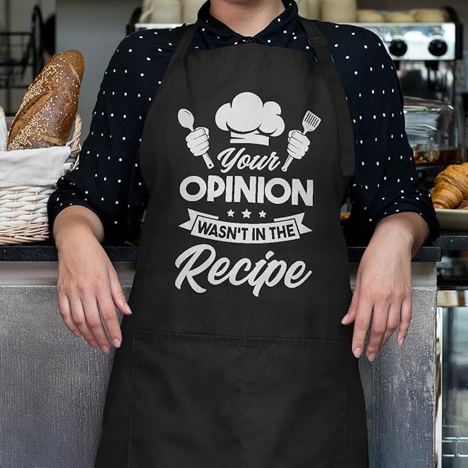 SANDJEST Funny Mens Aprons with Pockets for BBQ Grilling Cooking Grandpa Husband Apron for Birthday Christmas Father's Day