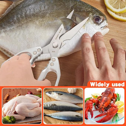Kitchen Scissors Set Stainless Steel Kitchen Shear Heavy Duty Sharp Poultry Shears Japanese Scissors for Food, Chicken Bones, and Turkey, Dishwasher Safe
