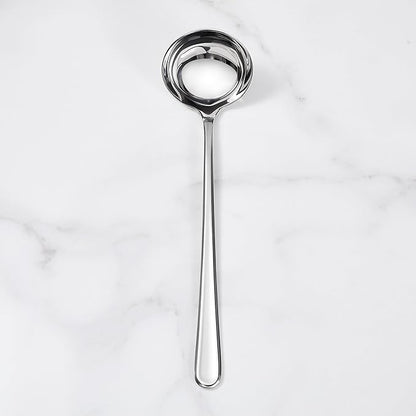KEAWELL Premium 11" Verona Small Soup Ladle, 18/10 Stainless Steel, Heavy-Duty Construction, High-Polished Finish, Ergonomic Handle for Smooth Pouring, Dishwasher Safe (1, 11" Soup Ladle)