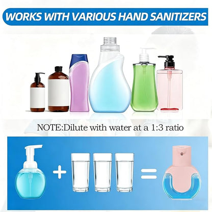 2Pack Automatic Soap Dispenser Touchless, Rechargeable Foaming Soap Dispenser,15oz/420ml Smart Hand Soap Dispensers,4-Level Adjustable,Wall Mount for Bathroom Kitchen Dish Soap(Pink, Foam) - Image 3