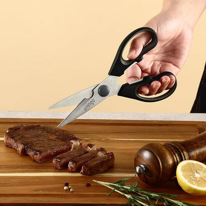 LIVINGO 7.5" Kitchen Scissors All Purpose for Sharp Cutting Small Bones & Vegetables, with Nutcracker Grip Comfortable, Heavy-duty Food Shears for Home Cooking - Image 6