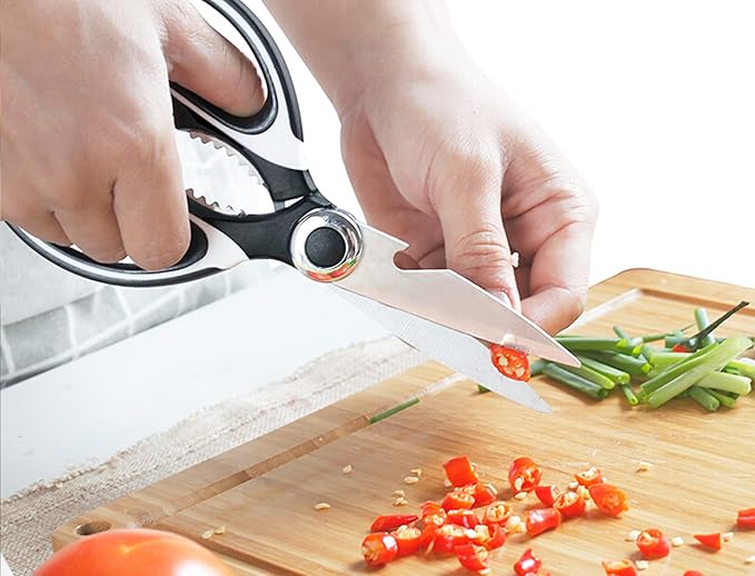Kitchen Scissors 2 Pack Kitchen Shears All Purpose Heavy Duty Dishwasher Safe Multipurpose Utility Sharp Scissors for Food, Meat, poultry, Vegetable - Image 7