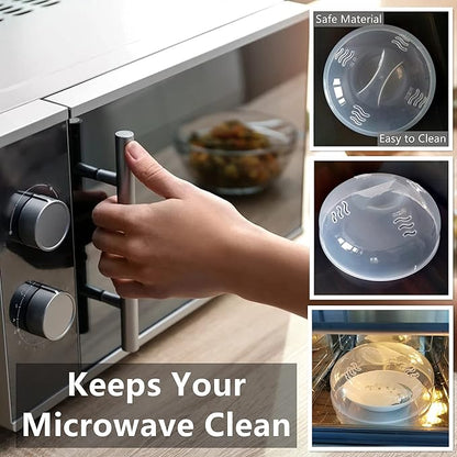Microwave Cover for Food 2PCS Microwave Splatter Cover Large Microwave Plate Food Cover With Easy Grip Handle Anti-Splatter Lid With Enlarge Steam Vents,11.5 Inch,BPA Free & Dishwasher Safe 2-PCS - Image 2