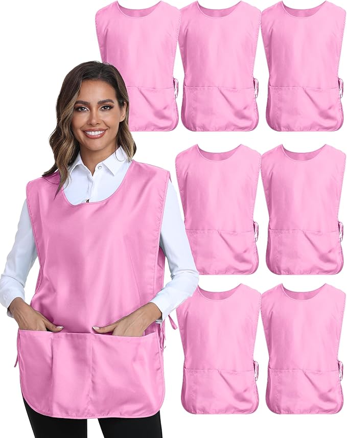 Xeoxarel Unisex Cobbler Apron with 3 Pockets, Smock Vest Apron, Suitable for Cooking，Kitchen，Garden，Hairstylist，Cleaning，Art