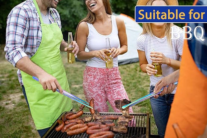 JETKONG 2 Pcs 18 Inch (45cm) Stainless Steel Grill Tongs Heavy Duty Giant Tweezer Tongs, Extra Large Tweezers Tools for Cooking, Grilling, BBQ and Turning Food (Rainbow) - Image 6