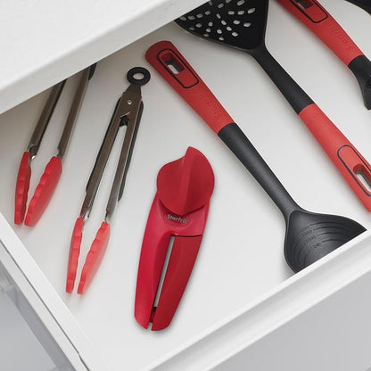 Starfrit MightiCan Can Opener - Safe - Holds Lid and Leaves No Sharp Edges on Lid - 3 Year Warranty - Comfort Grip - Heavy Duty Non-Slip Knob - Red - Image 9