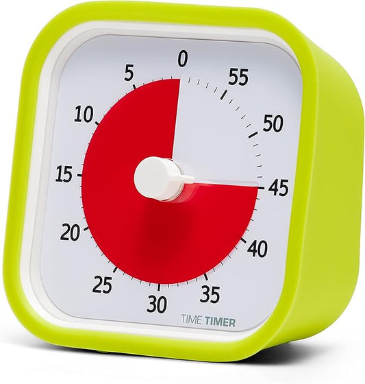 TIME TIMER 60 Minute MOD Education Edition ⁠— Visual Timer with Desktop Software for Kids Classroom Learning, Teachers Desk Clock, Study Tool and Office Meetings with Silent Operation (Lime Green)