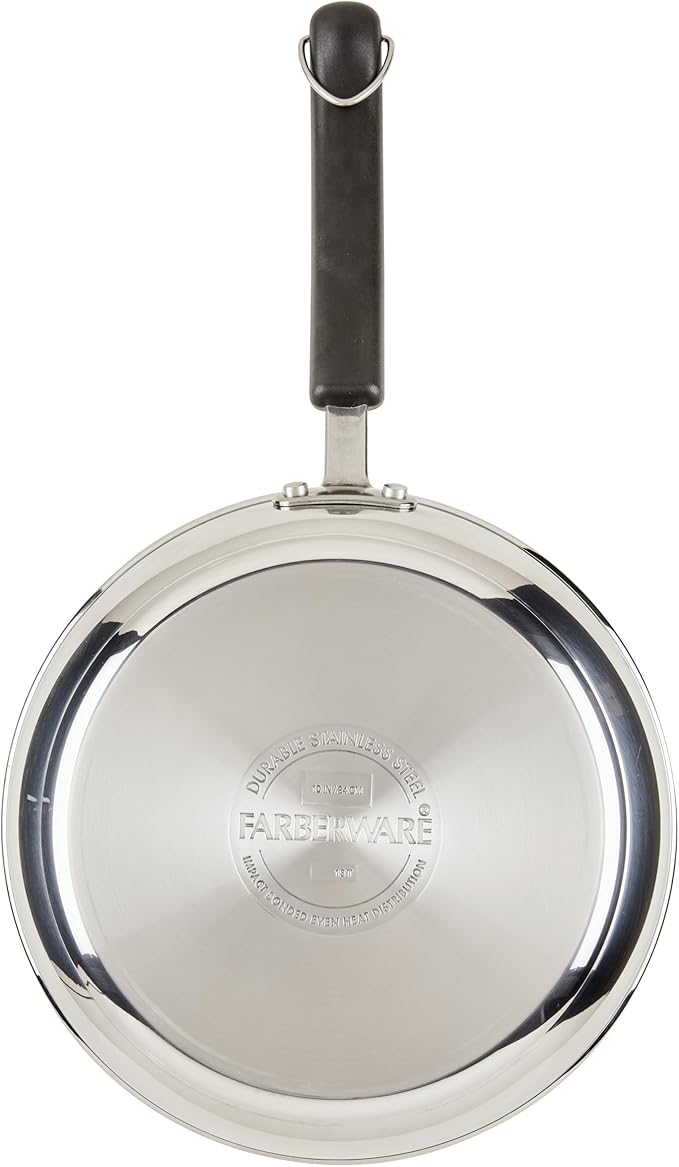 Farberware Brilliance Stainless Steel Cookware Set, 10 Piece Pots and Pans Set