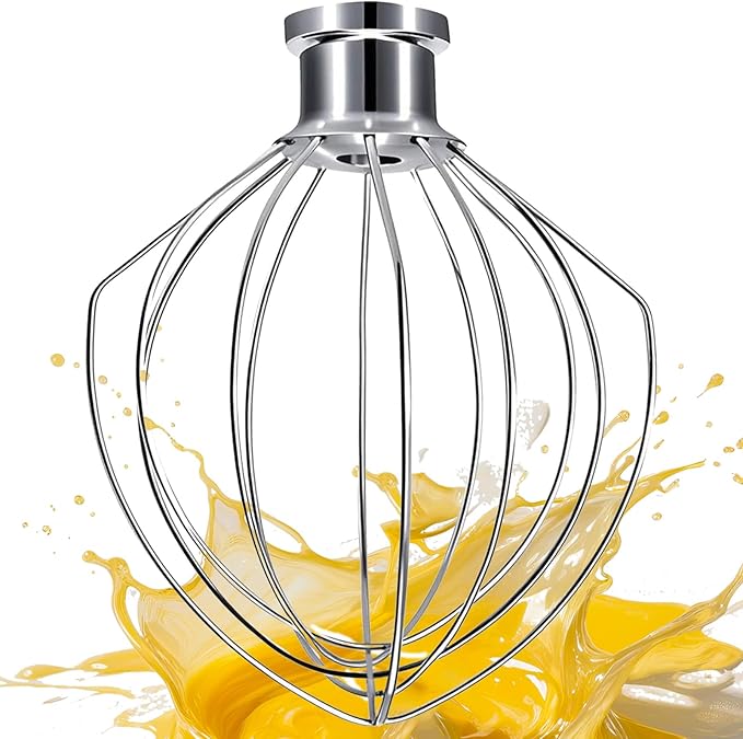 K45WW 6 Wire Whip for 4.5 5 QT KitchenAid Tilt-Head Stand Mixer，Whisk Attachment Fits Kitchen Aid, Compatible with Kitchen Aid Accessories K45,K45SS,KSM90,KSM110,KSM150 (Handwash Only)