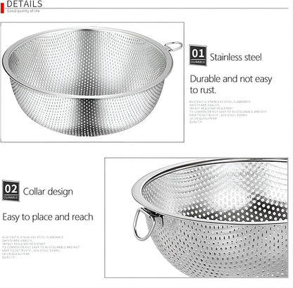 GREATLINK Stainless Steel Colander and Fine Mesh Strainer for Kitchen, 7.7Inch Pasta and Rice Strainer, Small Metal Sieve/Washing Bowl/Pot Drainer/Sifter for Spaghetti, Berry, Fruit, Vegetable - Image 6