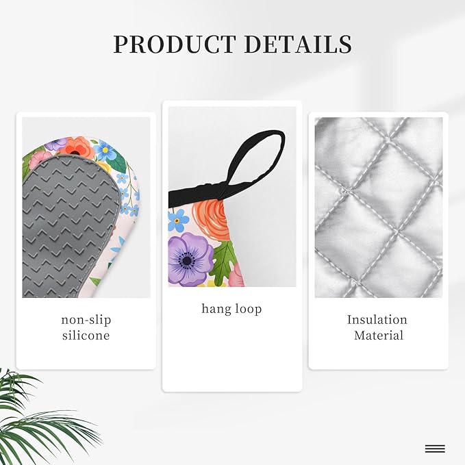 Funny Oven Mitts & Pot Holder Set, Heat Resistant Silicone Oven Mitts, Humorous Baking Gifts for Couple, Birthday Mother's Day Housewarming Gift for Family, New Homeowners