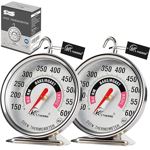 Oven Thermometer 150-600°F Pro Accurate Oven Temperature Gauge for Oven Easy Read, Food Thermometer Hang or Stand