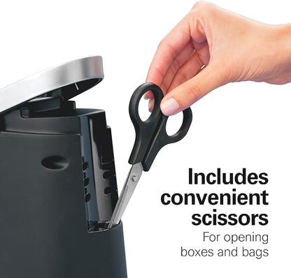 Hamilton Beach Smooth Edge Electric Automatic Can Opener for Kitchen with Easy Push Down Lever,Extra Tall,Includes Stainless Steel Scissors,Black and Chrome (76607),(Pack of 2) - Image 6