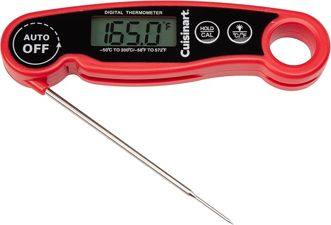 Cuisinart LCD Digital Instant Read Thermometer, Water Resistant Meat Thermometer for Home & Grill, Digital Grill Thermometer with Calibration & Backlight, Home Gadget, BBQ, Smoker, Oil Fry & Candy - Image 7