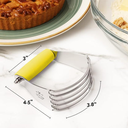 Zulay Kitchen Dough Blender - Stainless Steel Pastry Cutter, Heavy Duty Dough Cutter With Blades, Pastry Blender And Butter Cutter - Pastry Cutter For Baking (Yellow) - Image 6