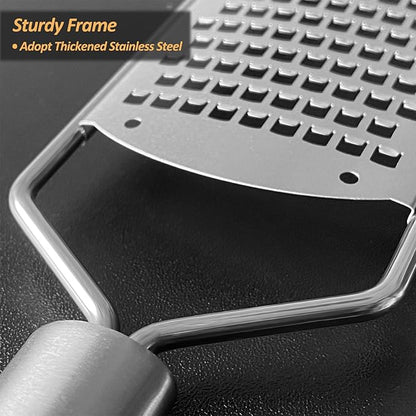 Professional Zester Grater Extra Coarse for Potato, Zucchini, Carrot, Apple, Cabbage and Cheese, Kitchen Grater with Razor-Sharp Stainless Steel Blade (Extra Coarse) - Image 5