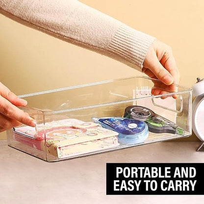 Clear Plastic Storage Bins, Pantry Organizers and Storage or Kitchen Organization and Storage Containers Bins for Organizing, Fridge, Freezer, Bathroom, Pantries, Refrigerator, Cabinet Organizer Bin - Image 7