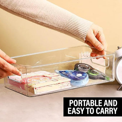 Clear Plastic Storage Bins, Pantry Organizers and Storage or Kitchen Organization and Storage Containers Bins for Organizing, Fridge, Freezer, Bathroom, Pantries, Refrigerator, Cabinet Organizer Bin - Image 7