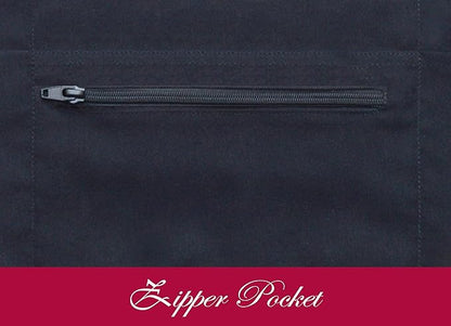 7 Pockets Server Aprons with Zipper Pocket (2 Pack) - Aprons for Women Men - Waiter Waitress Waist Half Apron 24x12