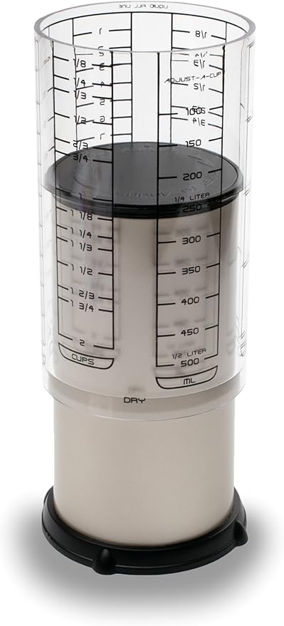 KitchenArt Professional Series 2 Cup Adjust-A-Cup, Champagne Satin, Adjustable, 1/8 to 2-Cup by KitchenArt
