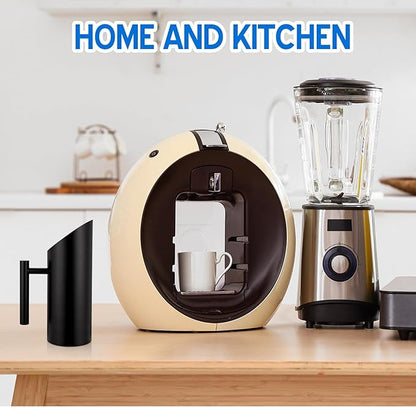 Funnymoom 3 Pack 35oz/1.0l Stainless Steel Water Pitcher Modern Metal Pitcher with Ice Guard Black Carafe Drink with Handle or Iced Hot Drink Tea Juice Coffee Beer - Image 5