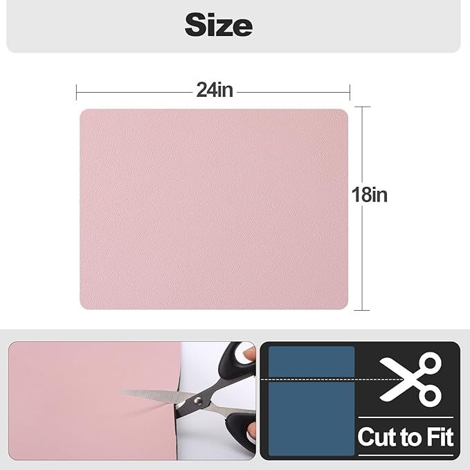 Ecotrim - Dish Drying Mat for Kitchen Counter | Coffee Bar Mat for Countertops | Heat Resistant Drainer Mat with Non-slip Rubber Backed | Hide Stain Kitchen Absorbent Draining Mat | Pink 18"x24" - Image 6