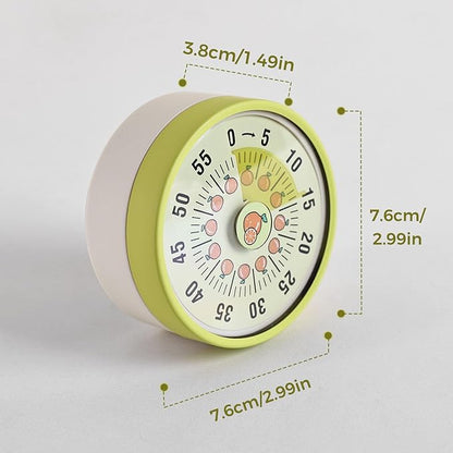 Kitchen Timer, Kitchen Countdown Cooking Reminder No Battery Required Magnetic Time Management Timer, Xmas Gift, Green
