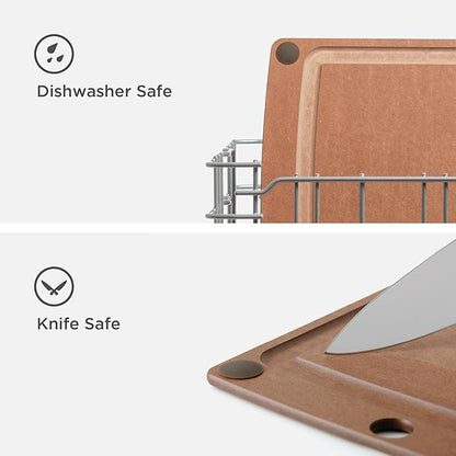Epicurean All-In-One Cutting Board with Non-Slip Feet and Juice Groove - Non-toxic, Dishwasher Safe, Made in the USA, 14.5" x 11.25", Nutmeg - Image 5