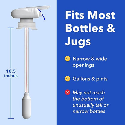 Magic Tap Automatic Drink Dispenser for Fridge, Peach (3 Pack), No Spill Milk Dispenser for Fridge, Automatic Milk Dispenser Pump for Gallon Jugs, Water & Juice, Fits Most Bottles, Batteries Required