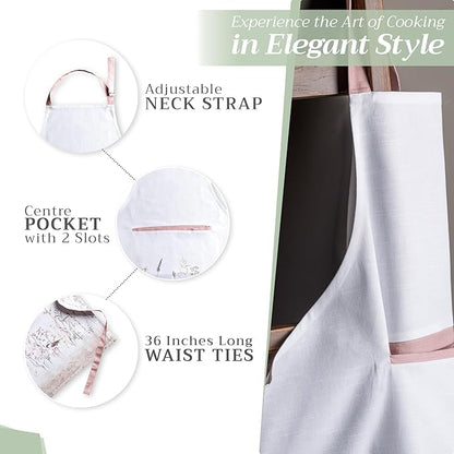 Maison d' Hermine 100% Cotton Apron for women with Pocket Kitchen Chef Apron for Men Cooking Mothers Day Gifts - Image 6