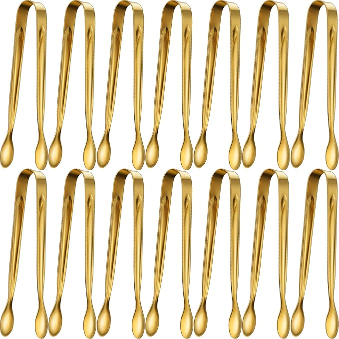 Gejoy 12 Pcs Ice Tongs Mini Sugar Tongs 4.3 Inch Stainless Steel Mini Tiny Serving Tong for Small Kitchen Appetizers Utensils Tea Party Coffee Bar Desserts Sugar Cube Salad Accessories by Unknown
