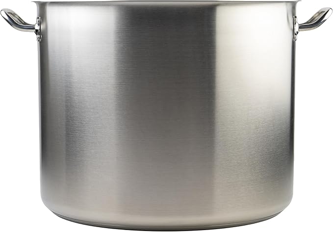 Winco Heavy-Duty Stainless Steel Stock Pot with Cover, 60 Quart - Image 3