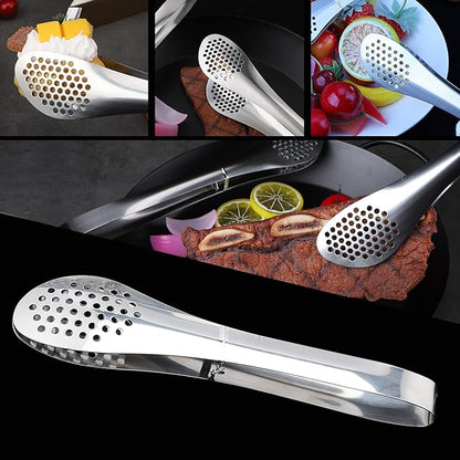 MSY BIGSUNNY 7inch Food Serving Tongs Stainless Steel Buffet Tongs (silver, 2pack) - Image 3