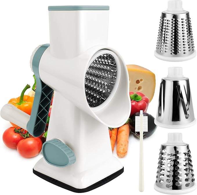 Cheese Grater Box Grater (Rotary hand safeguard White) by Kaishun