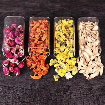 Tzerotone 10 Pcs Glass Spice Jars - 8oz Empty Square Spice Storage Containers With Bamboo Airtight Lid and Labels - Thicken Small Glass canister for Kitchen Seasoning,Coffee Bean,Tea,Suger,Herbs - Image 4