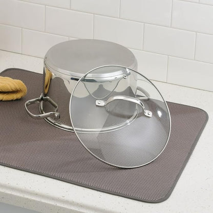 iDesign Kitchen Drying Mat – iDry Collection – Mocha/Ivory
