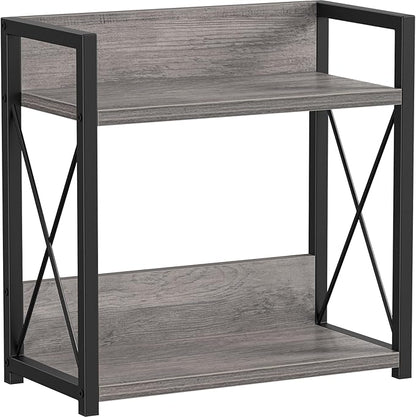 Giikin Coffee Bar Accessories, 2 Tier Spice Rack for Counter, Gray Kitchen Countertop Organizer (Grey, L) by Giikin