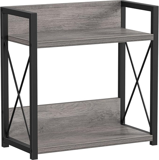 Giikin Coffee Bar Accessories, 2 Tier Spice Rack for Counter, Gray Kitchen Countertop Organizer (Grey, L) by Giikin
