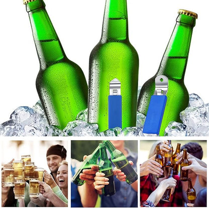 3 Pieces Magnetic Bottle Openers Can Opener Classic Beer Opener Stainless Steel Small Bottle Opener Can Tapper with Magnet for Camping and Traveling HANCELANT - Image 6