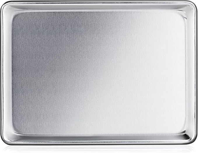 New Star Foodservice Commercial-Grade 18-Gauge Aluminum Sheet Pan/Bun Pan (9 x13 x1 inch (Quarter Size)) by NewStarFoodservice